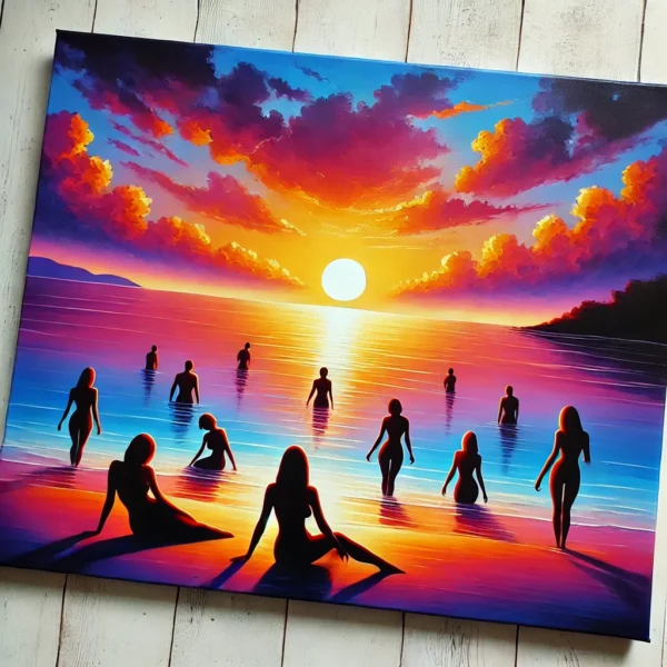 Serene Sunset - Acrylic Painting on Canvas